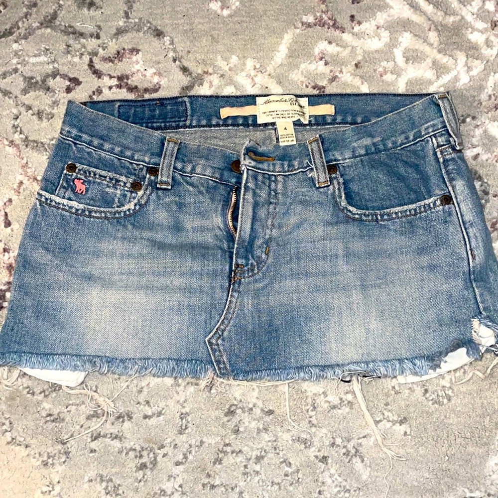 Denim mini skirt